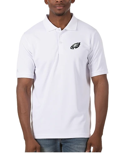 Antigua Men's White Philadelphia Eagles Legacy Pique Polo Shirt