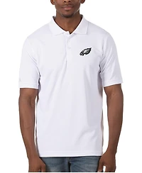 Antigua Men's White Philadelphia Eagles Legacy Pique Polo Shirt