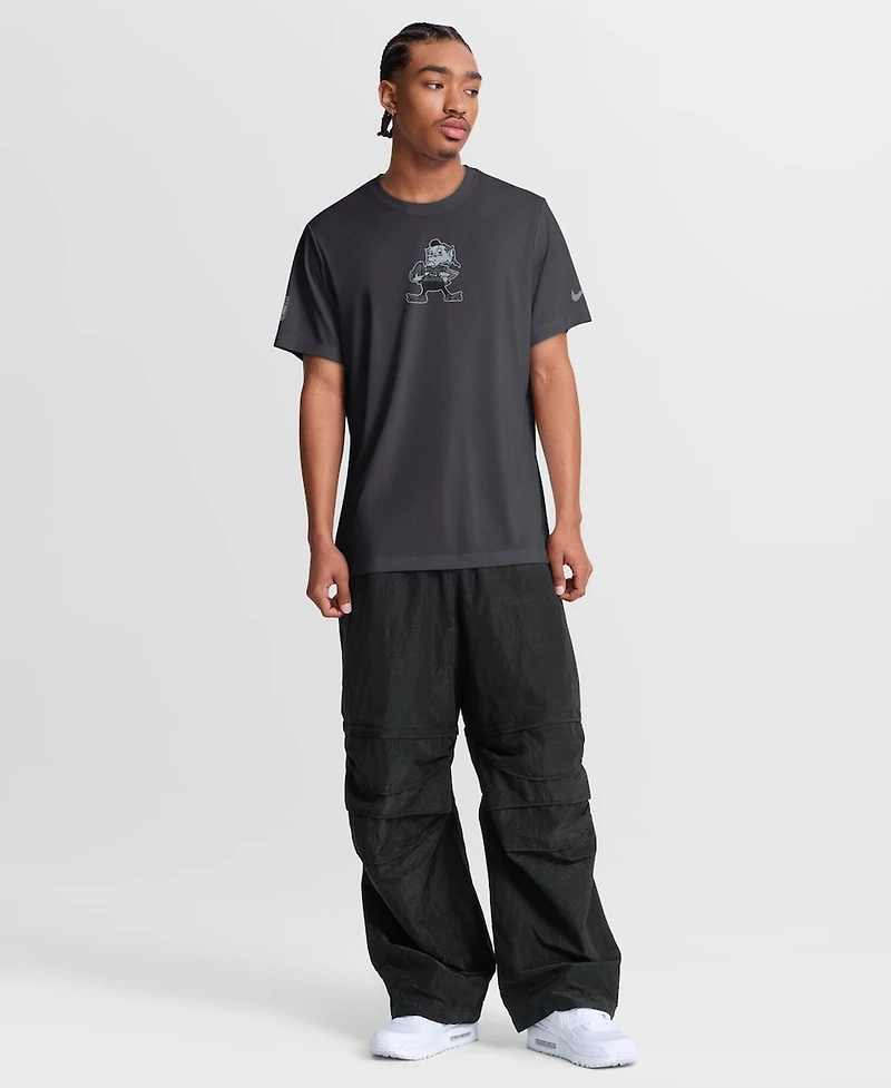 Nike Men's Anthracite Cleveland Browns Sideline Lead The Charge Legend Dri-fit T-Shirt