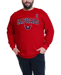 Profile Men's Alexander Ovechkin Red Washington Capitals Big & Tall Name and Number Thermal Pullover Sweatshirt