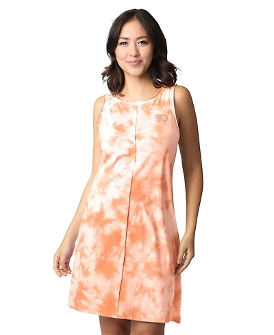 Margaritaville Women's Orange Philadelphia Flyers Clouds Tie-Dye Dress