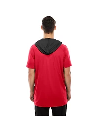 New Era Men's Red Tampa Bay Buccaneers Combine Authentic Hooded Raglan Short-Sleeve T-Shirt