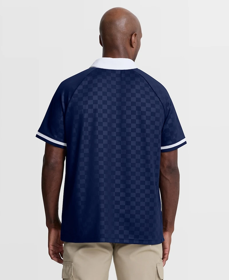 Fanatics Men's Navy New York Yankees Homerun Raglan V-Neck Polo Shirt