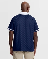 Fanatics Men's Navy New York Yankees Homerun Raglan V-Neck Polo Shirt