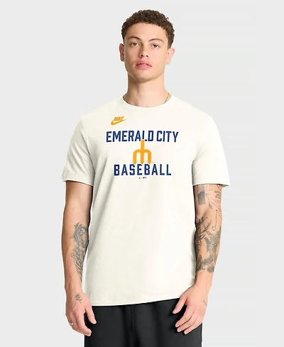 Nike Men's Cream Seattle Mariners Cooperstown Collection ‘70s Inspired T-Shirt