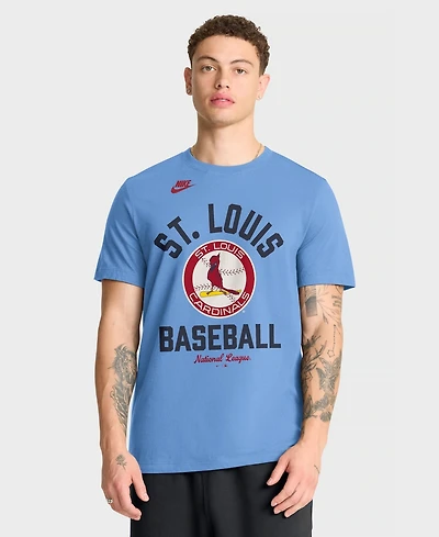 Nike Men's Light Blue St. Louis Cardinals Cooperstown Collection T-Shirt