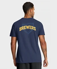 Nike Men's Navy Milwaukee Brewers Primetime 2-Hit T-Shirt