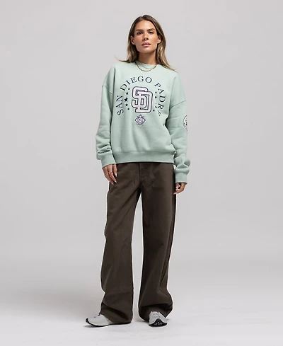 Mitchell & Ness Women's Green San Diego Padres Yacht Rock Sweatshirt