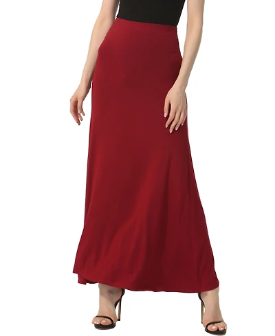 kimi + kai Women's Waist Ruched Maxi Skirt