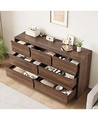 gaomon 7 Drawer Dresser for Bedroom, 54 inch Wide, Chest of Drawers with Large Storage, Wooden Organizer Living Room, Entryway