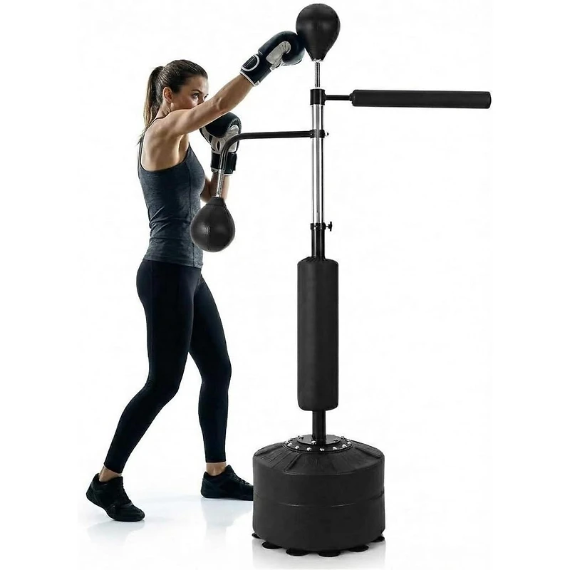 Xo 3-in-1 Punching Bag Set with Stand, Adjustable Boxing Bag with 2 Speed Balls and 360degree(s) Bar, Home Gym Training Equipment for Adults Teens