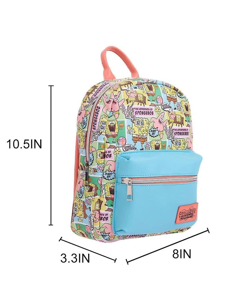 Spongebob Squarepants Character All Over Print 11 Inch Mini Backpack