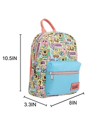 Spongebob Squarepants Character All Over Print 11 Inch Mini Backpack