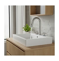 Phying 8-Inch Widespread Lavatory Faucet, 2-Handle 3-Hole with Pop-Up Drain and 360degree(s) Pull-Down Sprayer, Brushed Nickel