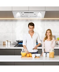 Xo Powerful 450 Cfm Built-In Range Hood Insert - 3-Speed Touch and Gesture Control - Remote