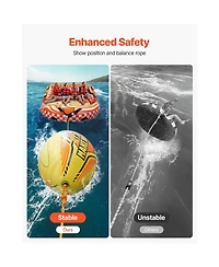 Hikeen Booster Ball Towable Tube Rope Performance Ball Thickened Pvc Inflatable Booster Balls for Boating and Water Sports