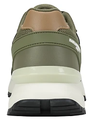 Karl Lagerfeld Men's Clovis Mixed-Media Lace-Up Runner Sneakers