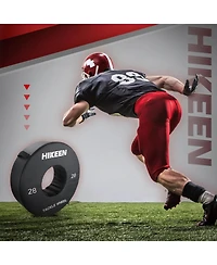 Hikeen Football Tackle Wheel Dummy Denser Softer Foam Tackling Dummies for Football Youth - Tackling Wheel with Straps (1PCS)