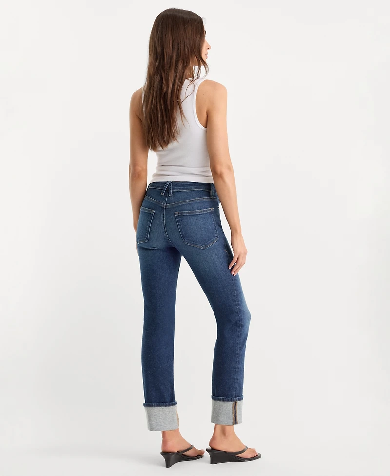 Good American Women's Straight Mid-Rise Jeans