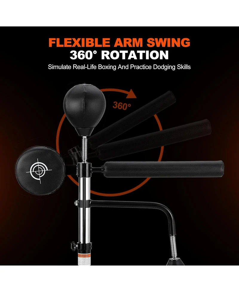 Xo 5-in-1 Punching Bag with Stand, Freestanding Heavy Boxing Bag with Suction Base, Adjustable Training Equipment for Mma Kickboxing Home Gym