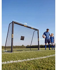 Xo 8FT Soccer Goal, Metal Frame with Foam Padded Posts, Weatherproof Net, Easy Assembly Backyard Training Goal