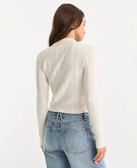 Good American Women's Long-Sleeve Collared Cardigan