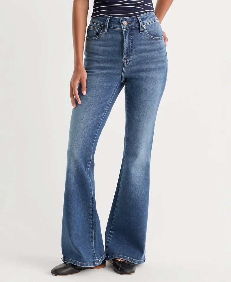 Good American Women's Soft Tech Flare Jeans