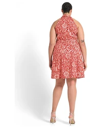 Estelle Women's Bellavie Floral Button-Front Belted Mini Dress