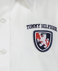 Tommy Hilfiger Boys' 8-20 Logo Short-Sleeve Button-Front Shirt