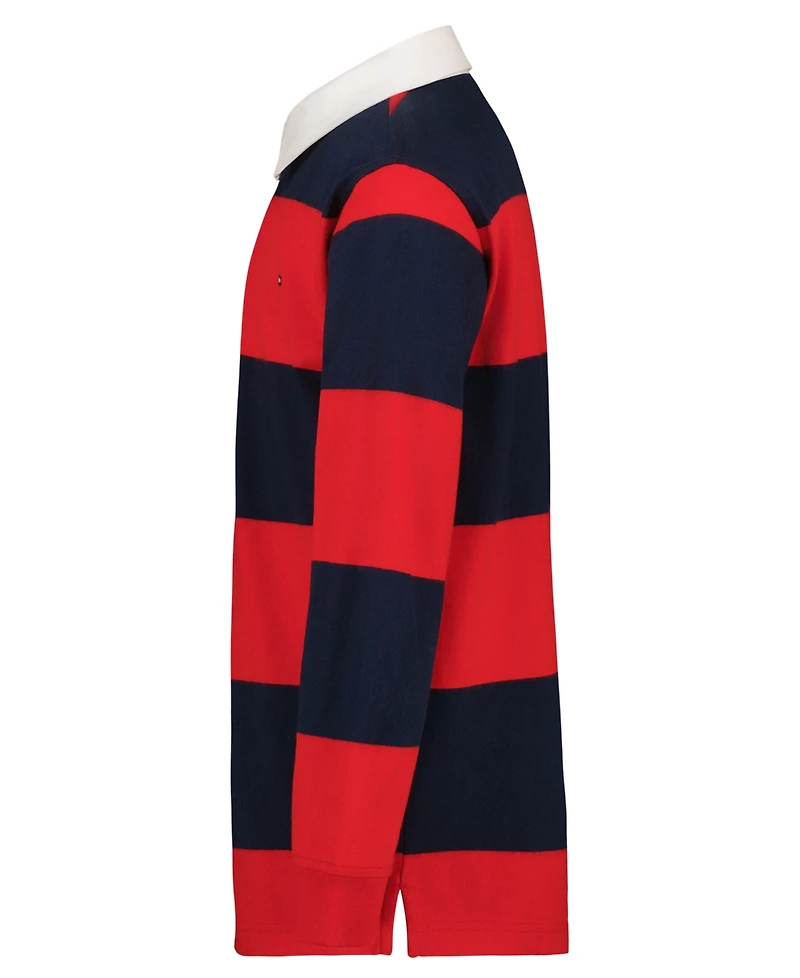 Tommy Hilfiger Boys' 8-20 Striped Long-Sleeve Rugby Polo Shirt