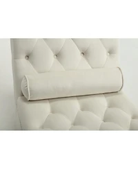 Streamdale Furniture Classical Velvet Recliner Chair with Button Tufting and Silver Nailhead Trim