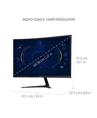 ViewSonic VX2718-2KPC-mhd 27" Wqhd 165Hz Mva Led Curved Gaming Monitor