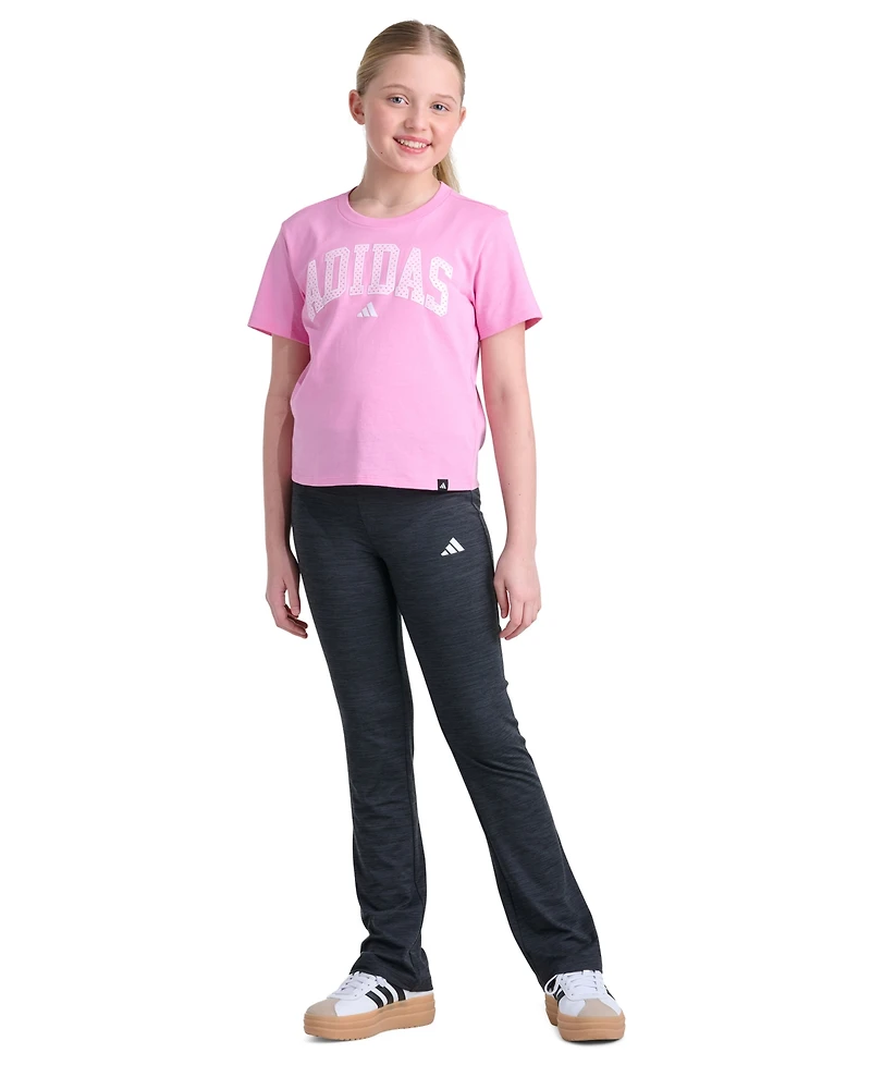 adidas Girls' 7-16 Folded Waistband Kick Flare Pants