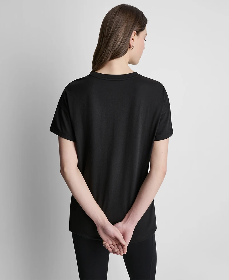 Dkny Sport Women's Campus Patch Crewneck T-Shirt