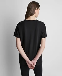 Dkny Sport Women's Campus Patch Crewneck T-Shirt
