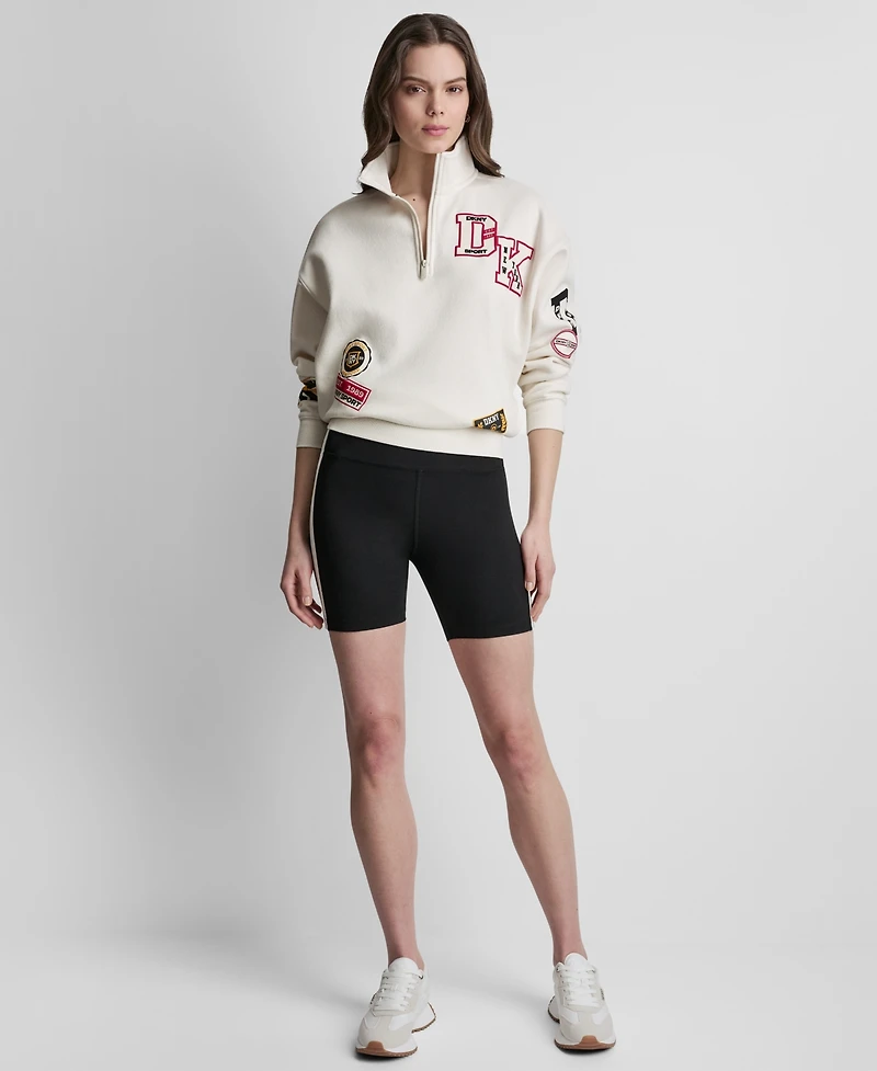 Dkny Sport Women's Balance Compression High-Waist Bike Shorts