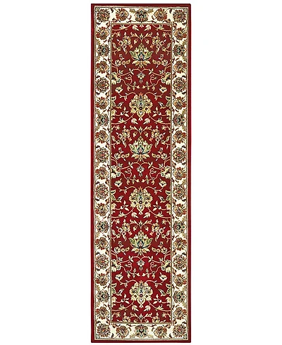 Closeout! Oriental Weavers Kashan 4929R Red/Ivory 2'3" x 7'6" Runner Area Rug