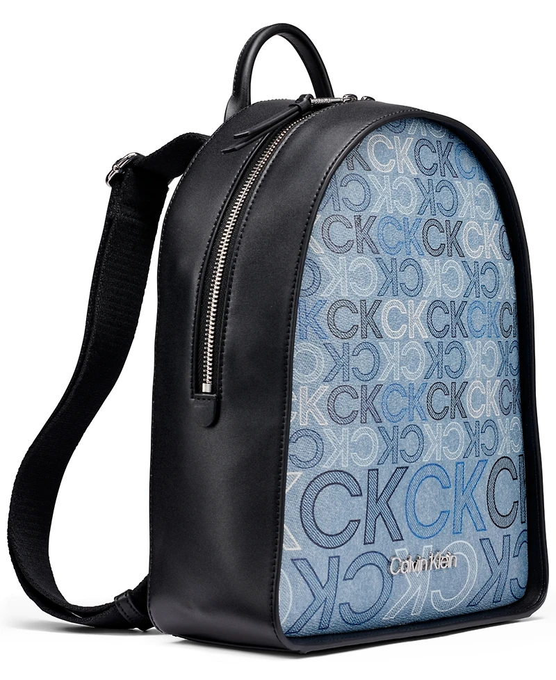 Calvin Klein Kyren Denim Signature Backpack Messenger