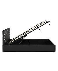 Streamdale Furniture Modern Queen Hydraulic Storage Gaming Bed Frame, Cyberpunk Design