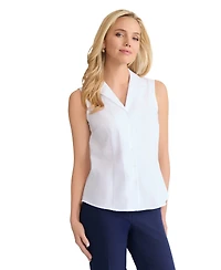 Jones New York Women's Cotton Easy-Care Sleeveless Shirt