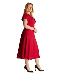 Estelle Aubrey V-Neck Midi Dress