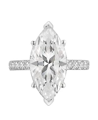 Macy's Certified Lab-Grown Diamond Halo Engagement Ring (6 ct. t.w.) in 14k White Gold