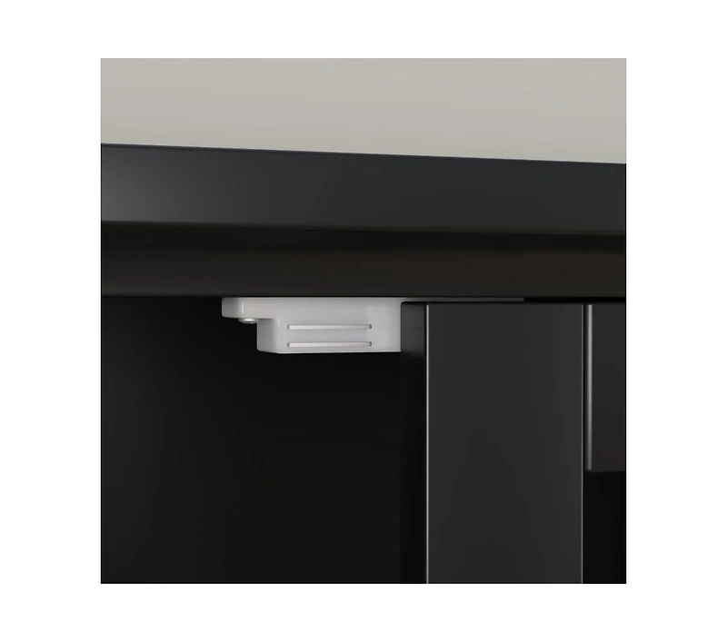 gaomon 72-Inch-Tall Kitchen Hutch Cabinet with Glass Doors, 41-Inch-Wide Freestanding Storage Cabinet with Charging Station and Led Lights