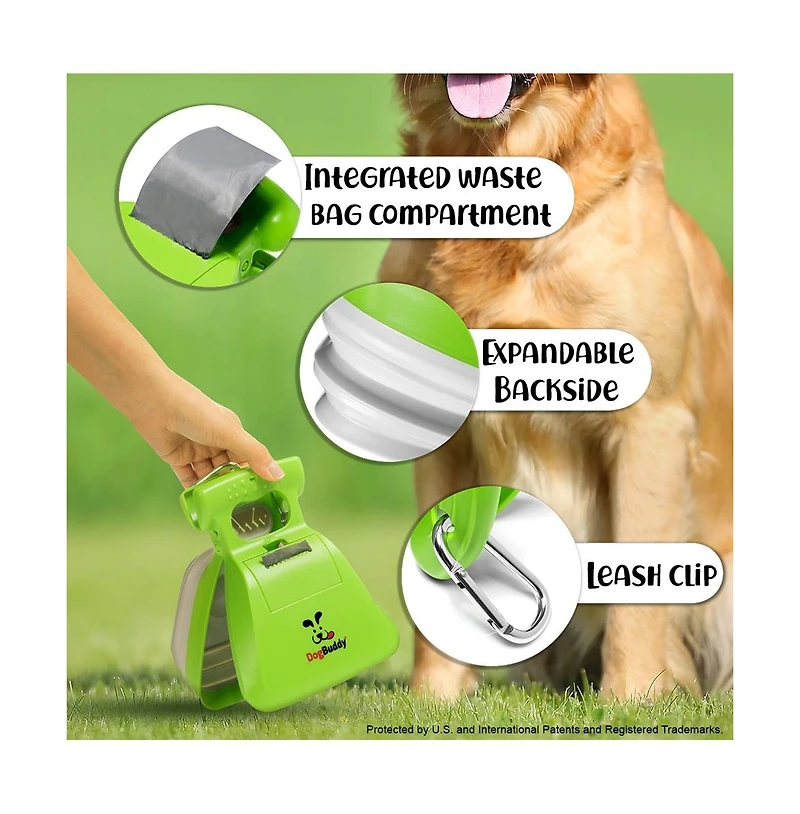 DogBuddy Dog Pooper Scooper With Waste Bag Dispenser