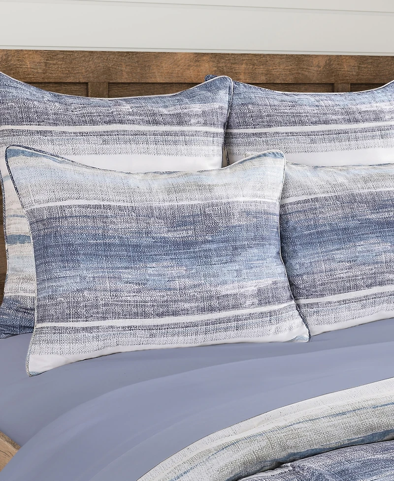 Salt Life Slater Stripe 3-Piece Comforter Set, Full/Queen