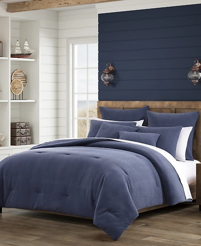 Salt Life Riverside Solid 3-Piece Comforter Set, Full/Queen