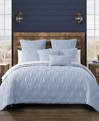 Salt Life Cove Geometric 3-Piece Quilt Set, Full/Queen