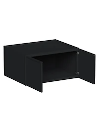 Boyel Living 18 Inch Height Double Door Deep Wall Cabinets, Ready to Assemble Kitchen Cabinet with Solid Wood Frame, Soft-Close Slides and Hinge