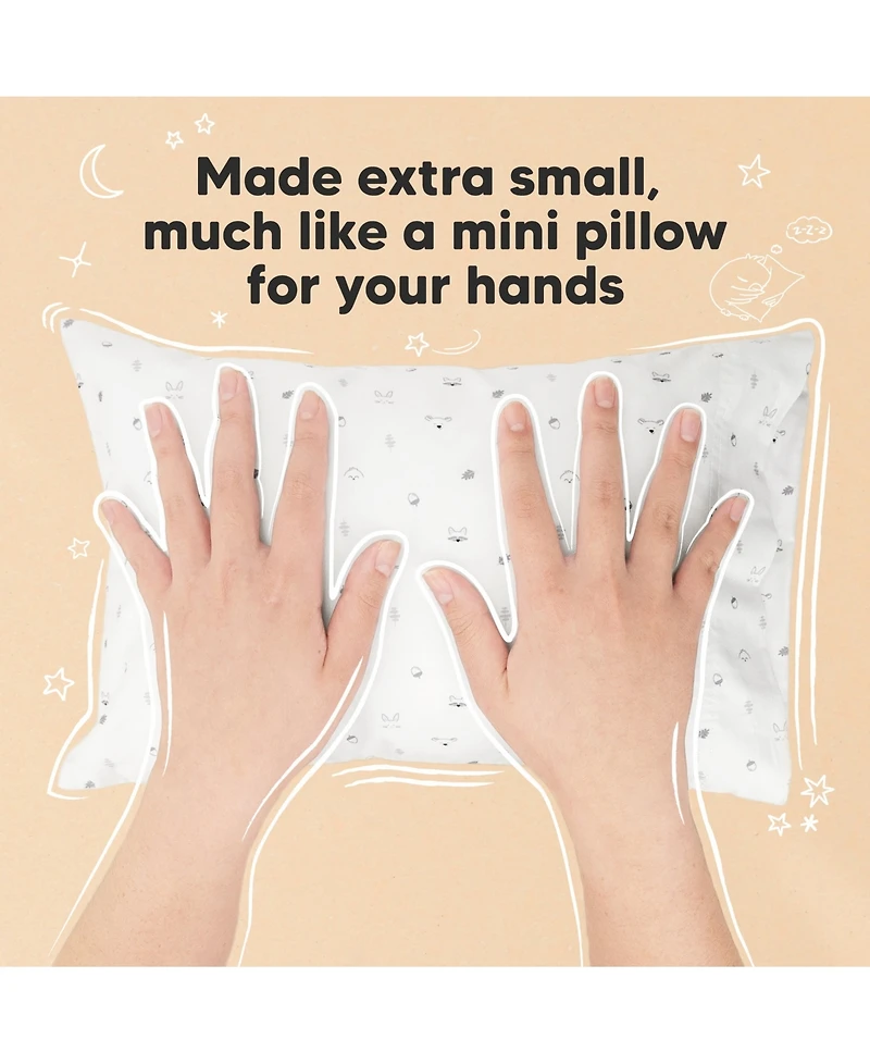 KeaBabies Toddler Mini Pillow and Pillowcase for Crib, 9x13 Small Travel