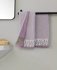 Skl Home Lavender Border Hand Towel Curved 2-Piece Hand Towel Set